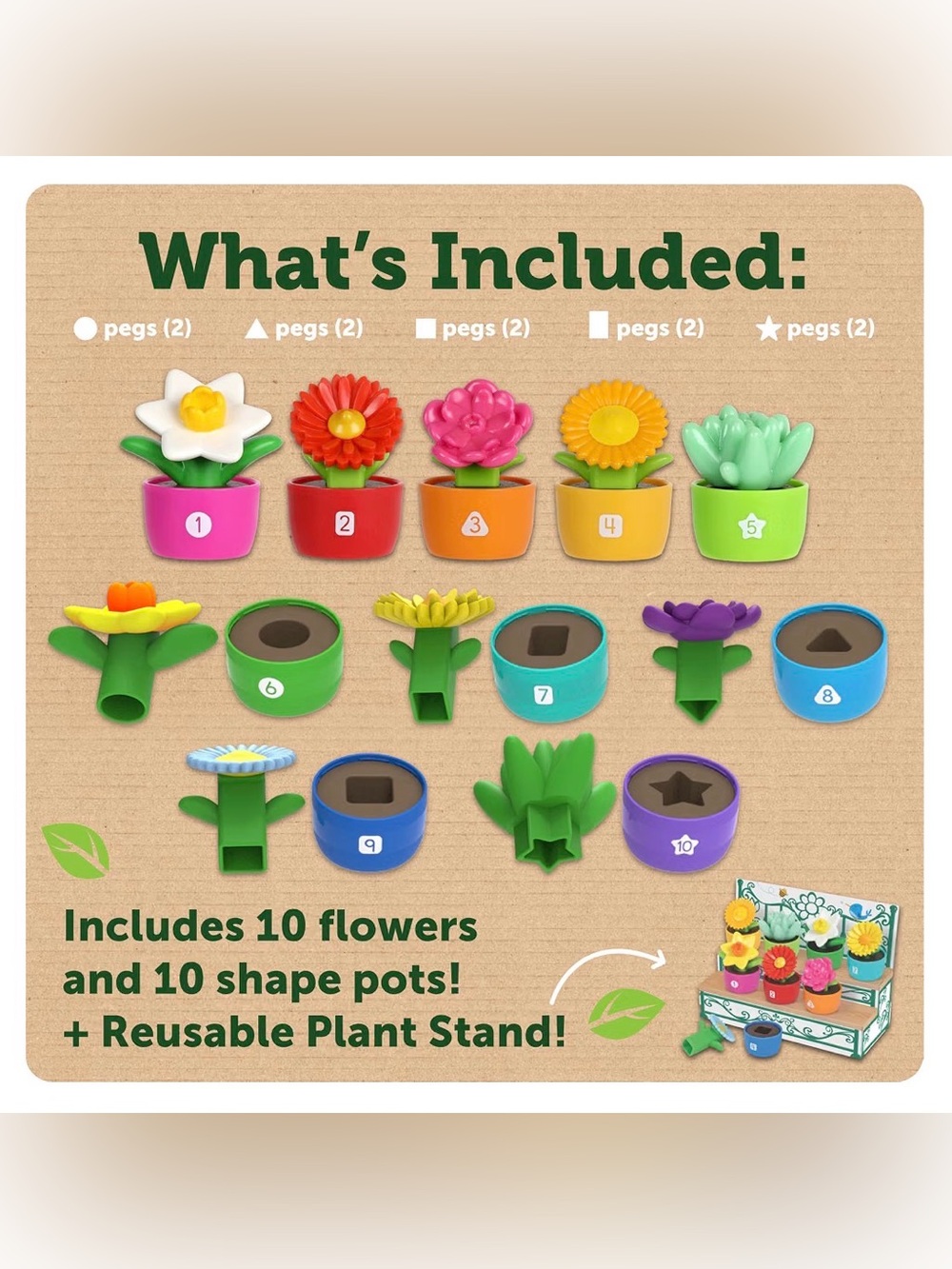 Learning Resources Shape & Color Garden - Multicolor Flower Counting Set - Picture 2 of 5